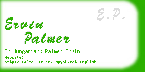 ervin palmer business card